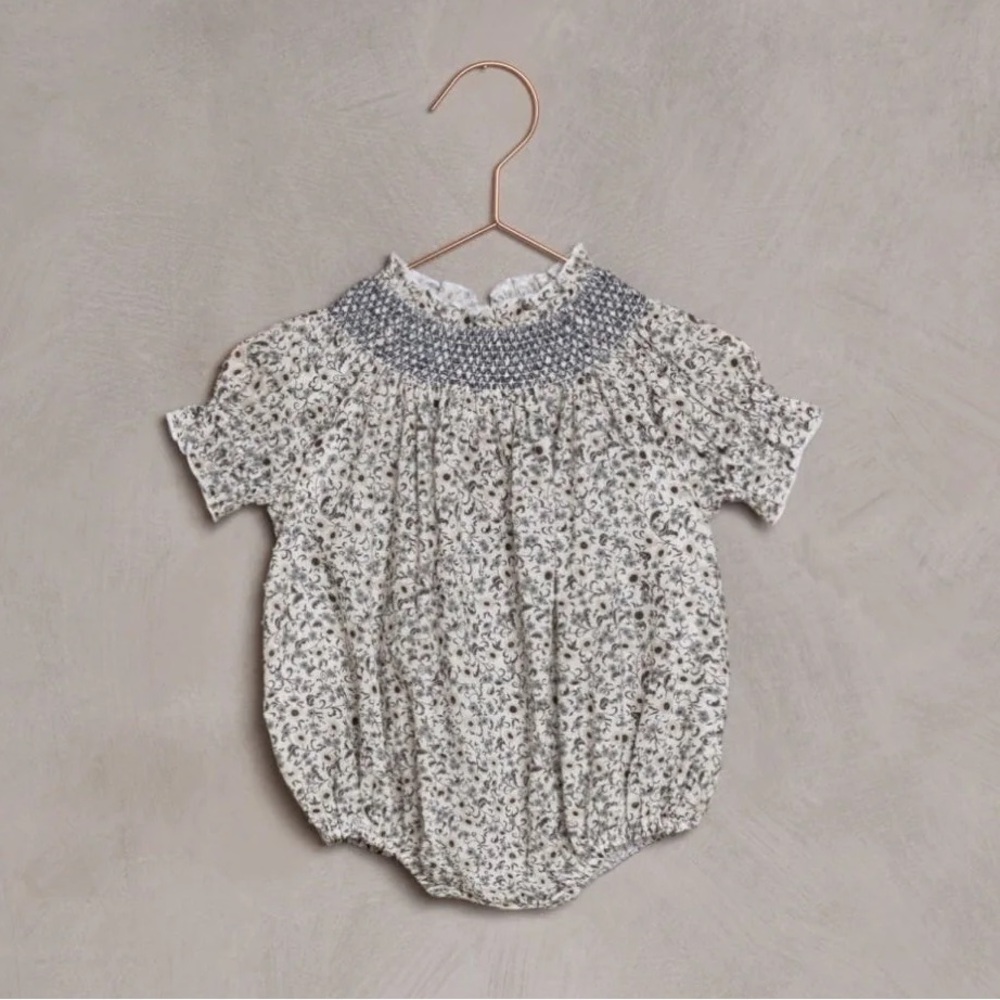 Noralee Maddie Romper Blue Meadow